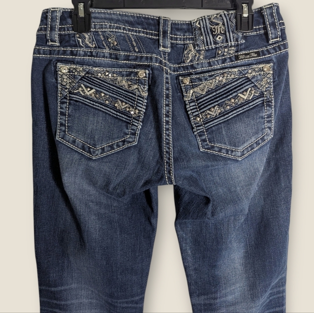 Miss Me Women's Bling Y2K Signature Straight Jeans Size 29 - Picture 3 of 9